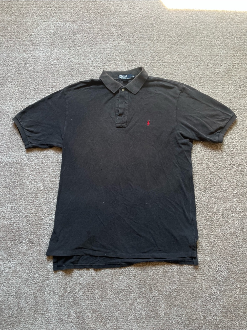 VTG 90’s Polo Ralph Lauren Faded Black Polo Shirt